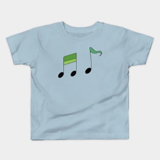 Synchronizing Music (Green) Kids T-Shirt